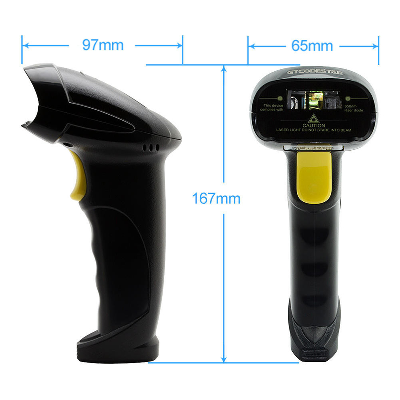 Barway 1D Wired Barcode Scanner Handheld Laser Scanners Bar Code Reader BW-310